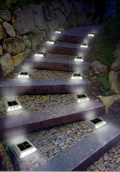 BEAM Solar stud light applications on steps