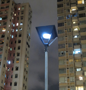 BEAM Solar Lamppost installed in Hong Kong Lok Man Sun Chuen