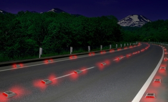 BEAM Solar stud light applications on roads, streets, highways